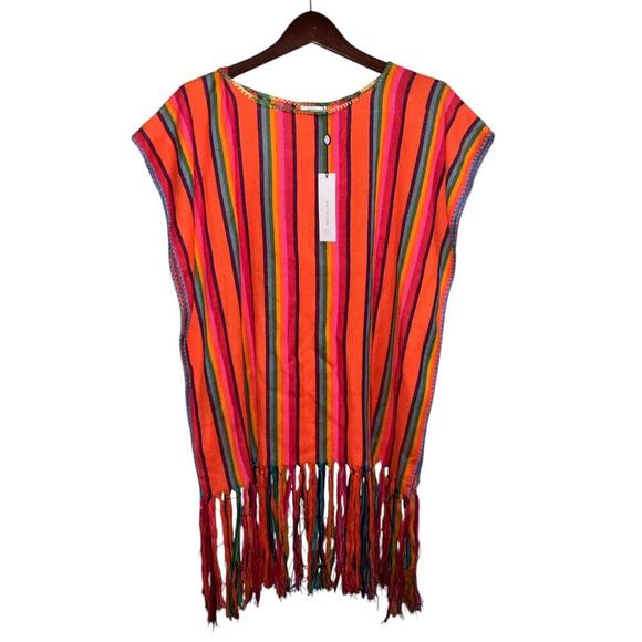 Miguelina Striped Bateau Neckline Tunic Poncho NWT - Picture 1 of 14